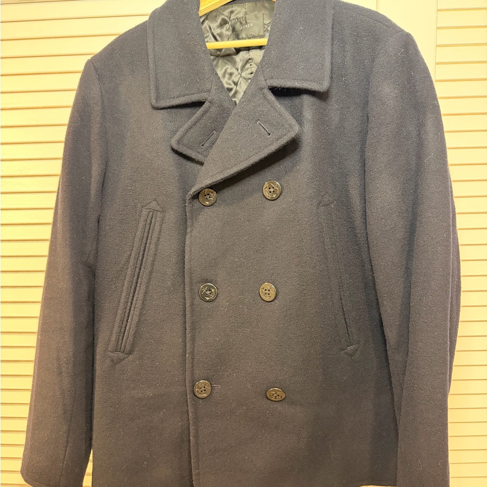 J. Crew Dark Blue Dock Peacoat with Primaloft